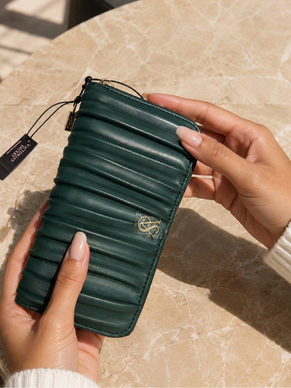 Victoria secret Dark Green Zip Wallet
